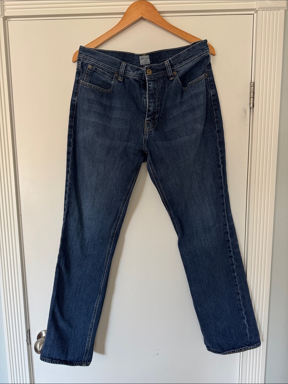 J. Crew Dark Blue Denim Jeans with Brass Button